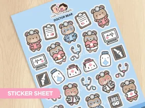 Sticker Sheet - Doctor Bear