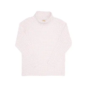 Tatum's Turtleneck & Onesie - Richmond Red Microdot
