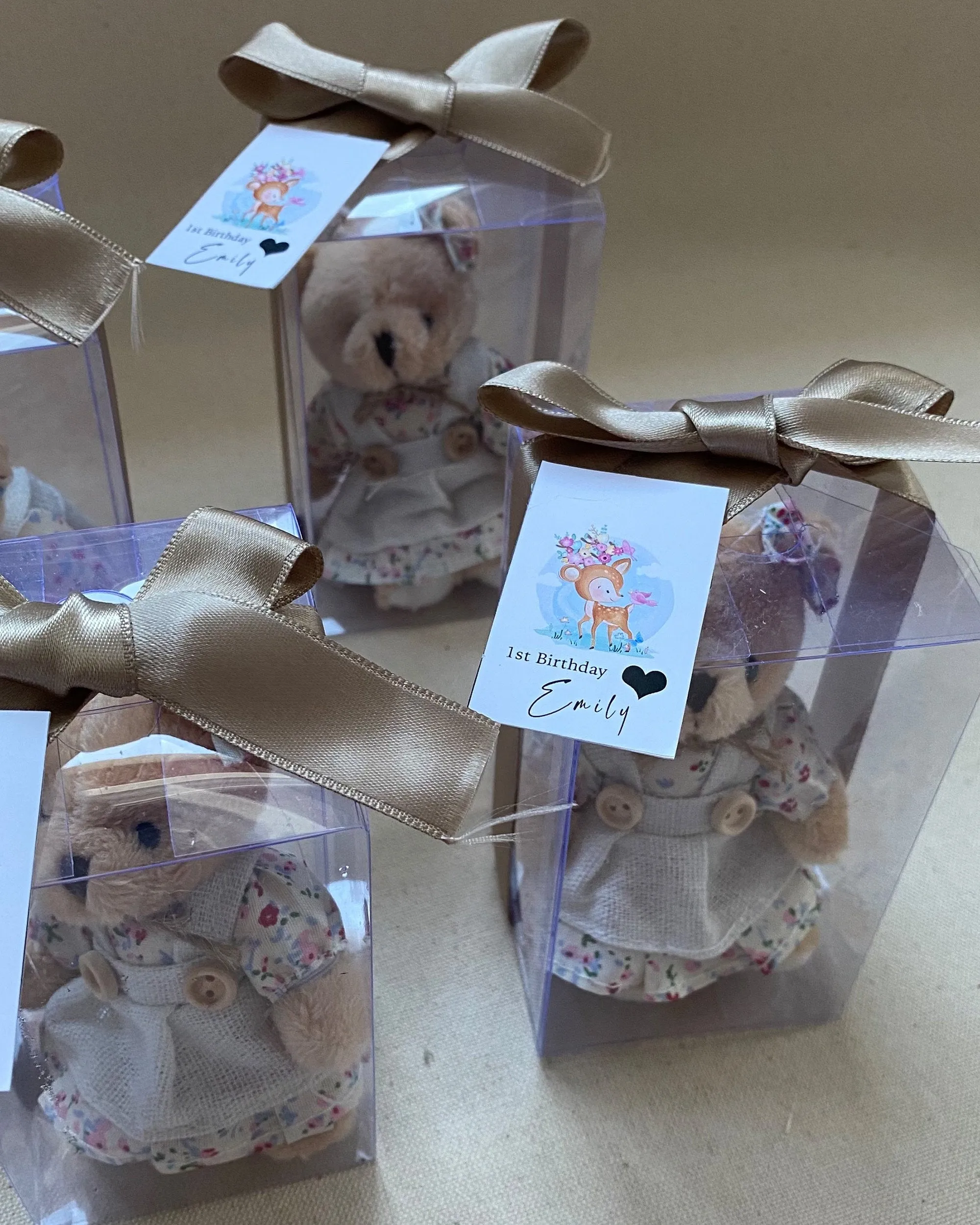 Teddy Bear Baby Shower Favors, Personalized Baptism Gift Girl, Birthday Party Favor, Teddy Bear Party, Bear Gender Reveal, Baby Shower Decor