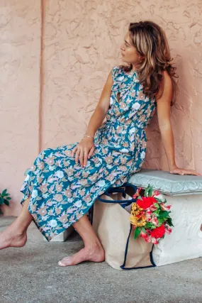 The Tanya Maxi in Peacock Floral by Perry Walker Collective