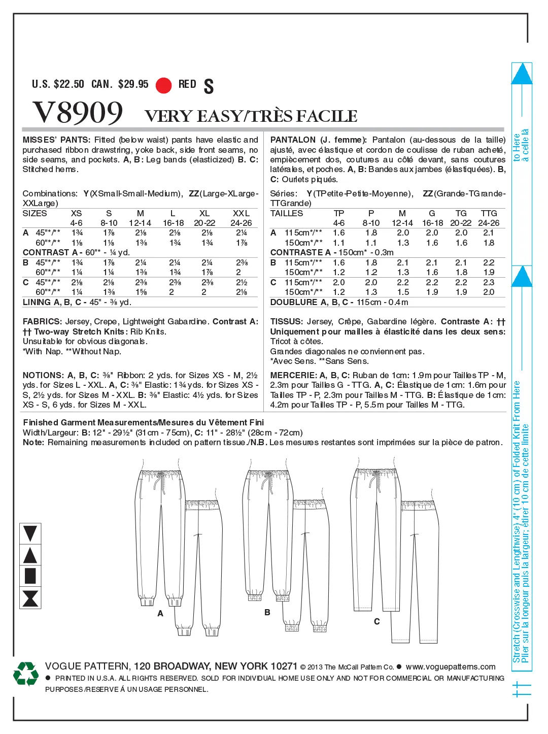 TROUSERS - V8909