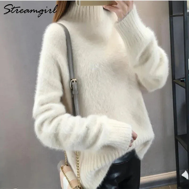 Turtleneck Fluffy and Soft Pull Over Sweaters