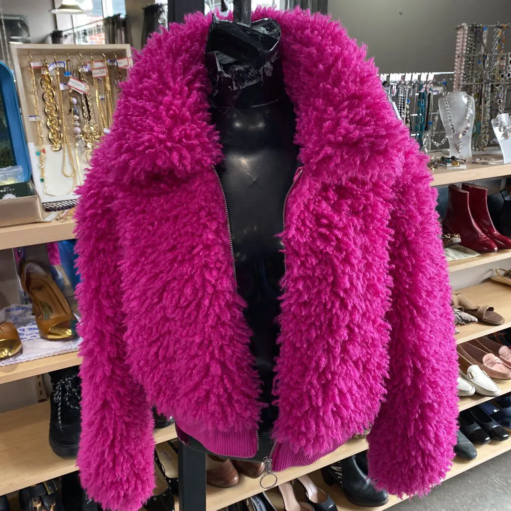 Urban Outfitters Fluffy Bomber Jacket XS