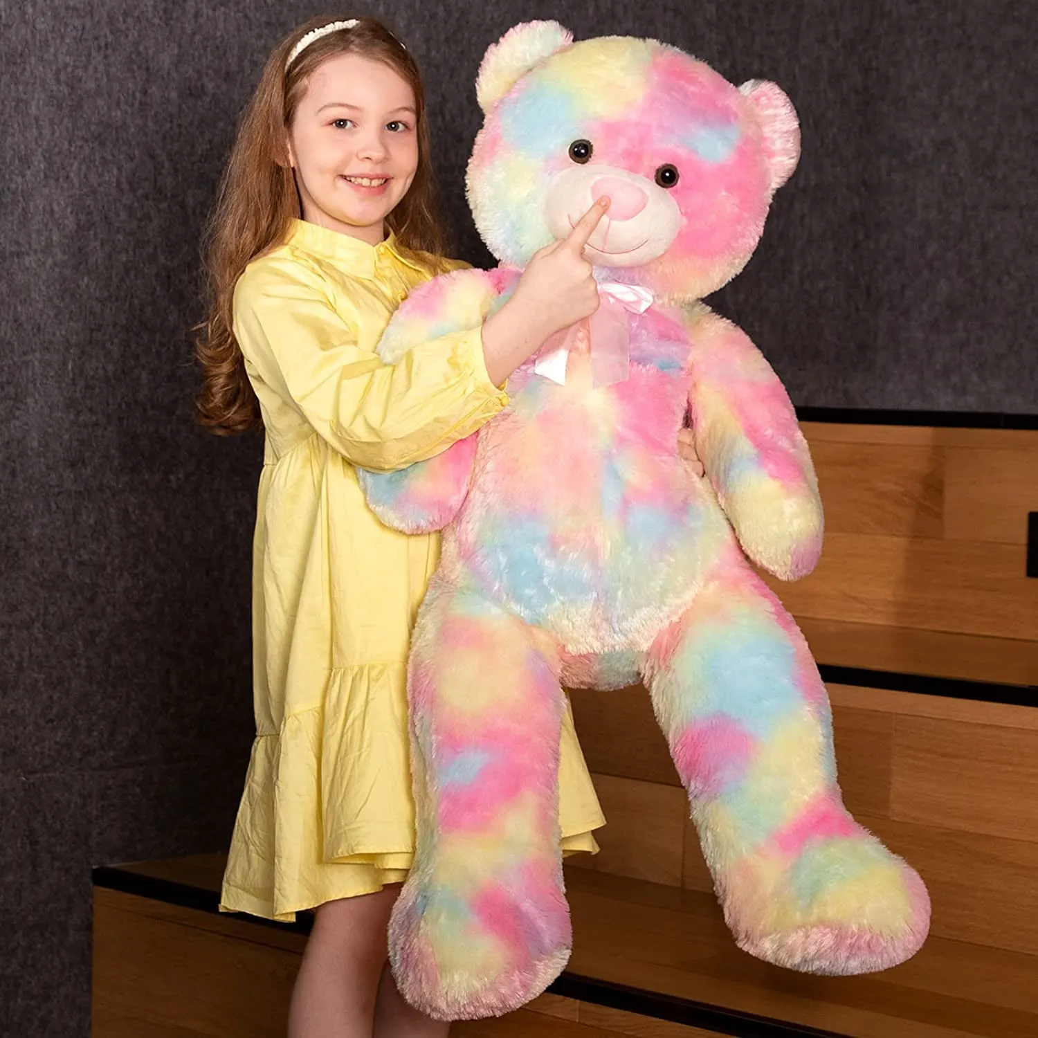 Vaishno Teddy Bear Soft Toy for Girls Kids Birthday Gift Baby Shower Wife Girlfriend Husband Babies Childrens 3 Feet Multi Rainbow Valentine Day