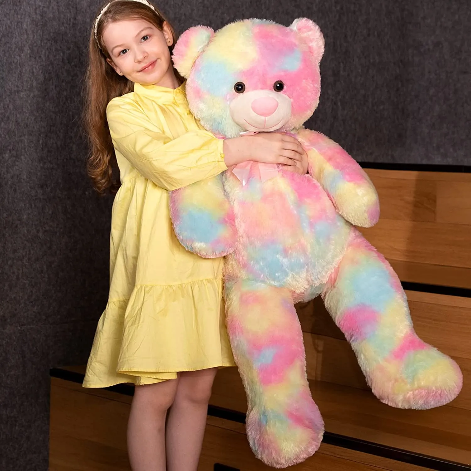 Vaishno Teddy Bear Soft Toy for Girls Kids Birthday Gift Baby Shower Wife Girlfriend Husband Babies Childrens 3 Feet Multi Rainbow Valentine Day