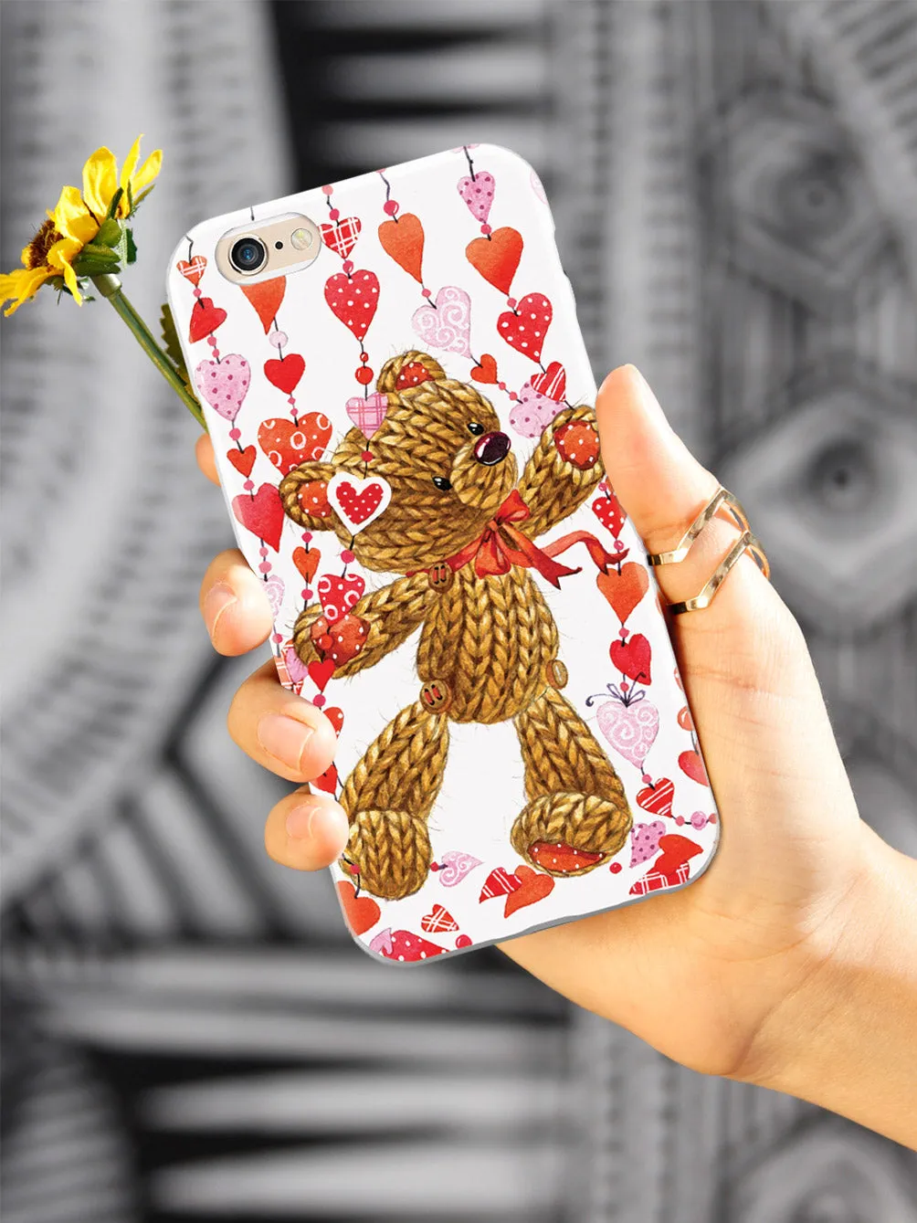Valentine Teddy Bear Hearts Case