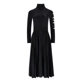 Valentino Pleated Logo Dress. Size S