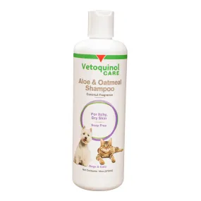 Vetoquinol Care Aloe & Oatmeal Shampoo for Dogs & Cats, 16 fl oz