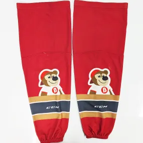 WHL - Used CCM Hockey Socks (Red Teddy Bear)