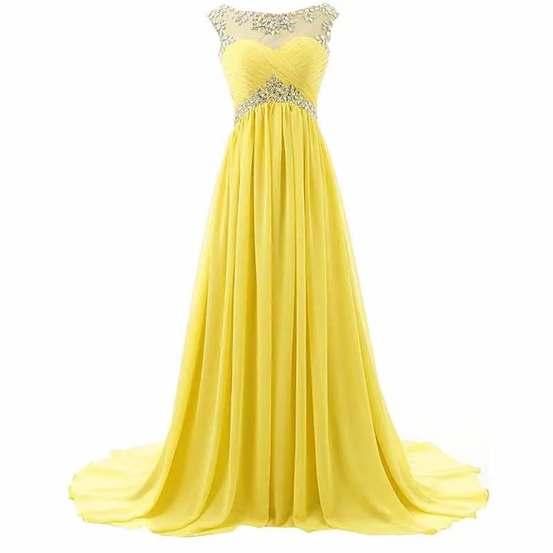 Women Wedding Gowns Sleeveless Long Bridesmaid Dress Custom Colors