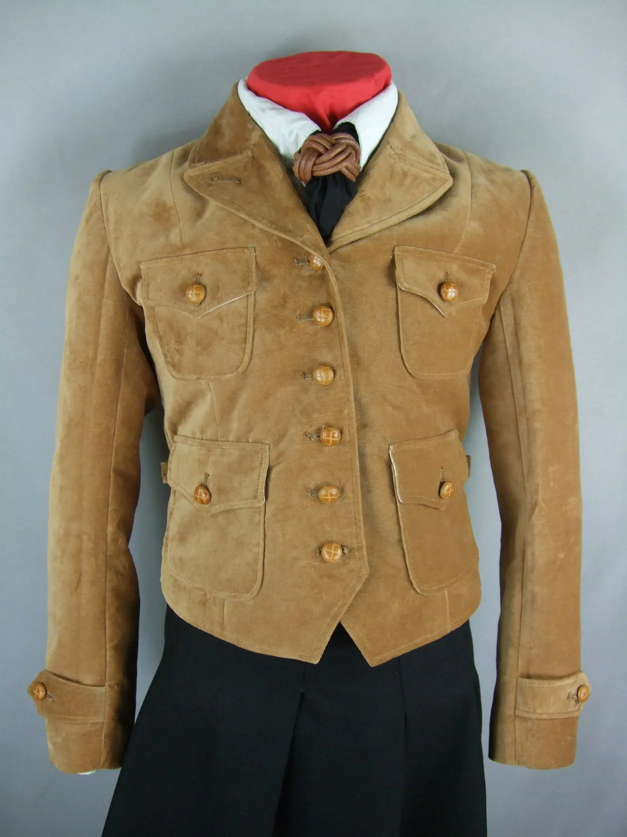 WW2 German HJ HY BDM Girls Brown Fleece Velvet Climbing Jacket