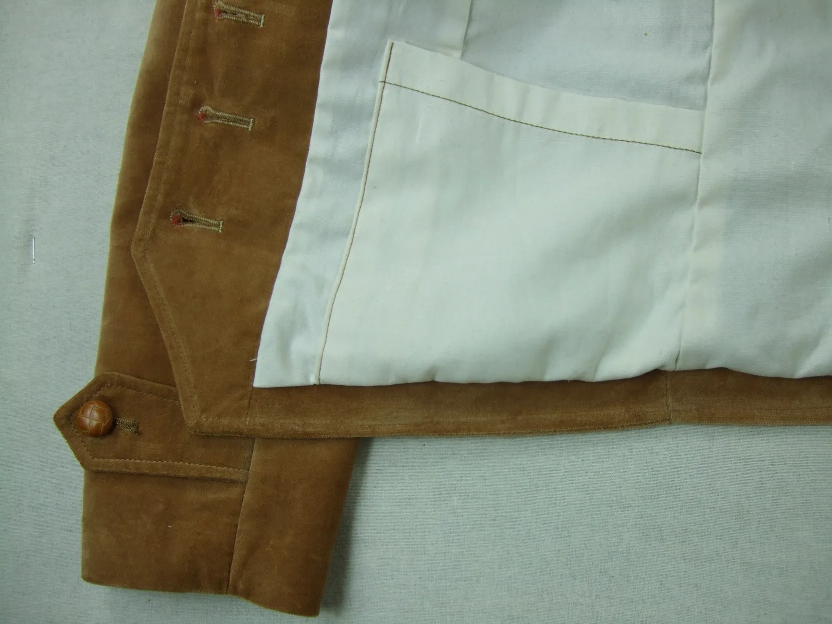 WW2 German HJ HY BDM Girls Brown Fleece Velvet Climbing Jacket
