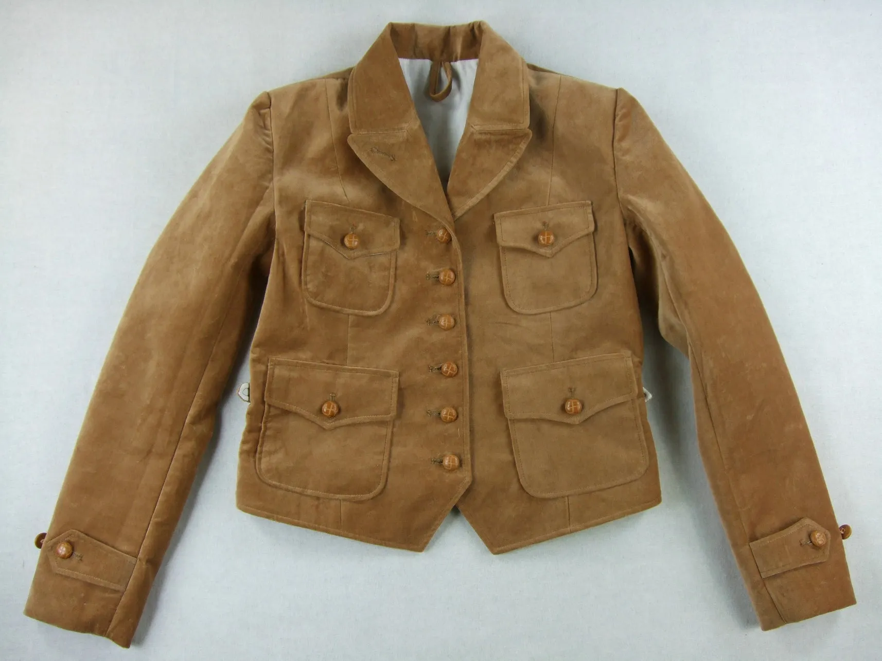 WW2 German HJ HY BDM Girls Brown Fleece Velvet Climbing Jacket