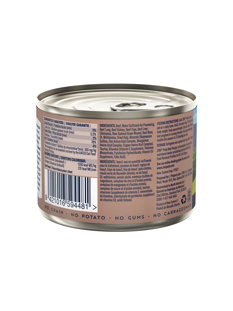 Ziwi Peak Cat Can Food Beef